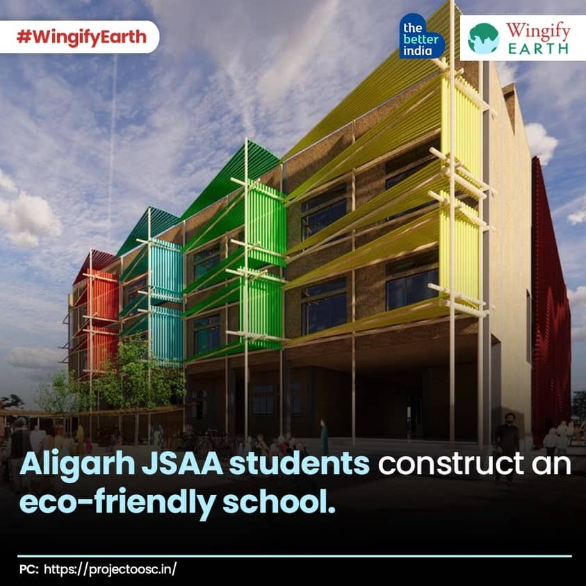 Aligarh JSAA students construct an eco-friendly school
